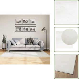 vidaXL Tappeto per soggiorno - vidaXL Tappeto OVIEDO a Pelo Corto Crema 120x120 cm - Tappeto per camera da letto