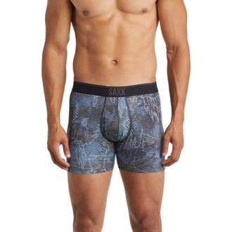 Saxx Quest Quick Dry Mesh Boxer Briefs in Palm Geo-Stone at Nordstrom, Size Xx-Large