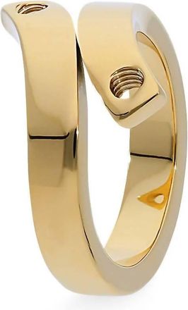 Qudo Womens Due Basic Ring In Gold