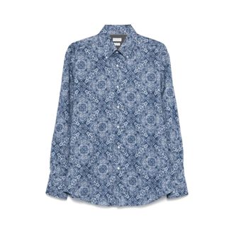 Brunello Cucinelli Heren, Overhemden, Blauw, Maat: L Katoen