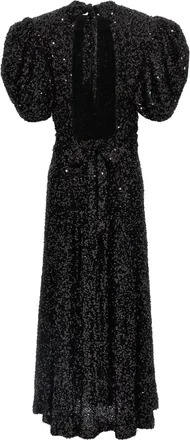 Rotate Sequin Midi Dress - Black