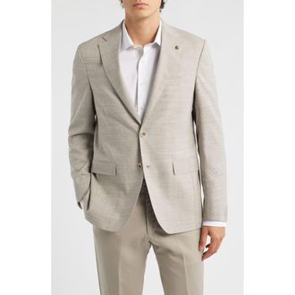 Jack Victor Midland Sand Textured Wool & Silk Sport Coat at Nordstrom, Size 36Regular