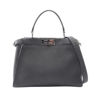 Fendi Pre-owned Handbags, female, Gray, Size: ONE SIZE Pre-owned Vintage Handbag