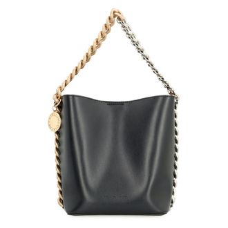 Stella McCartney Stella McCartney, Handbags, female, Black, Size: ONE SIZE Frayme Bucket Bag