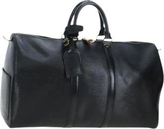 Louis Vuitton Pre-owned Boston Bag - Dames - Vintage Weekendtas - Zwart - ONE Size - Leer - Vintage