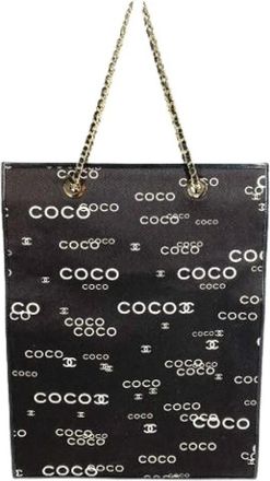 Chanel Pre-owned Vintage Tote Bag - Dames - Vintage Shopper - Zwart - ONE Size - Leer - Vintage