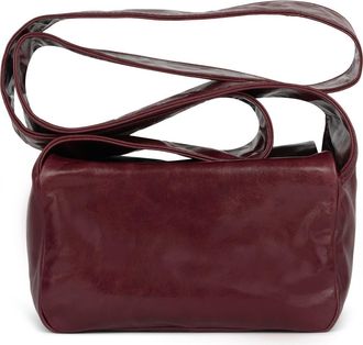 Jeffrey Campbell Boxed-Up Leather Crossbody Bag in Wine at Nordstrom
