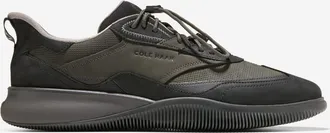 Cole Haan Mens 6.ZER&Oslash;GRAND Quick-On Leather Sneakers - Black Size 10.5