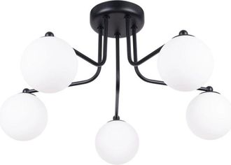 Wonderlamp L&aacute;mpara Cumo Negro, 5 Luces