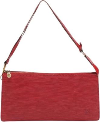 Louis Vuitton Pre-owned Shoulder Bag - Dames - Vintage Schoudertas - Rood - ONE Size - Leer - Vintage