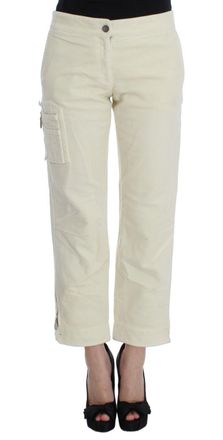 Ermanno Scervino Beige Cotton Capri Cropped Cargo Womens Pants (Pre-Owned)