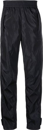 Off-white logo-print elasticated trousers - women - Polyamide/Polyester - 40 - Black
