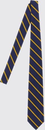Polo Ralph Lauren Cravatta in seta a righe con logo applicato stile college
