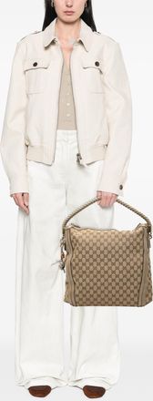 Gucci Womens Pre-owned Large Gg Canvas Bella Shoulder Bag - Tan Textile - One Size