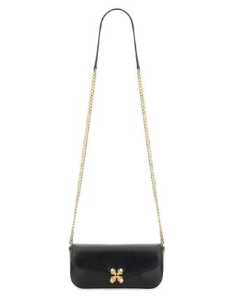 Alexander McQueen Skull Flower Bag Small-Donna