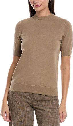 Lafayette 148 New York Short Sleeve Wool-Blend Sweater