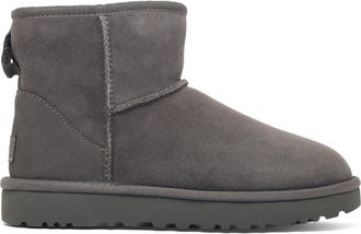 UGG Grey Classic Mini Ii Suede Ankle Boots