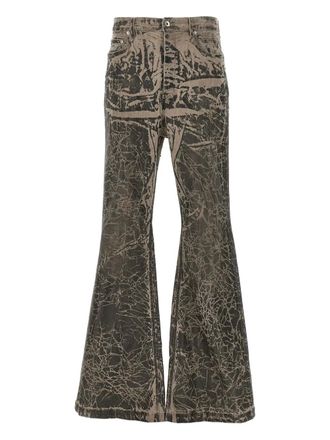 Rick Owens buttoned bootcut jeans - Grey