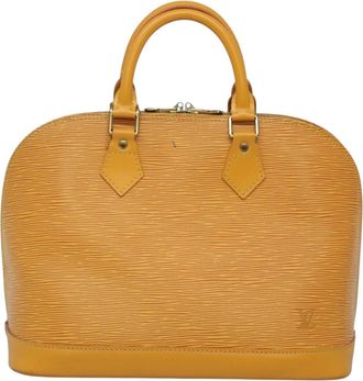 Louis Vuitton Alma Yellow Leather Handbag (Pre-Owned)
