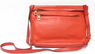 Loewe Pre-owned Cross Body Bags, female, Red, Size: ONE SIZE Pre-owned Leather Shoulder Bag