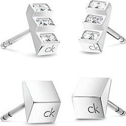 Calvin Klein Juego De 2 Pares De Pendientes De Cristal