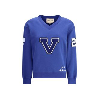 Valentino Blue Cotton Womens Sweatshirt