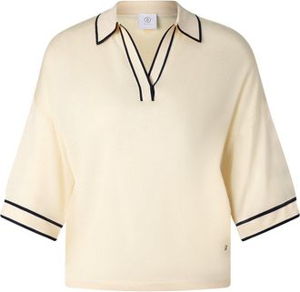 Bogner Paris knitted polo shirt for women - Cream - 34