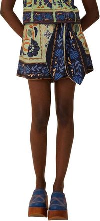 Farm Rio Ocean Tapestry Green Short