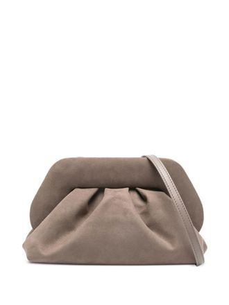 Themoir&egrave; Tia ruched clutch bag - Brown