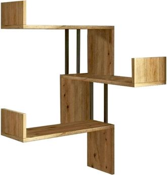 Dmora Estantería Dmurator, Estante, Estante de pared, Estanterías multiusos, 60x60h109 cm, Roble - Dmora