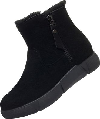 Generic Womens High Performance Warm Boots Soft and Comfortable Can Adapt to The Cold and Harsh Environment Woman Boots Women (Black, 3.5)