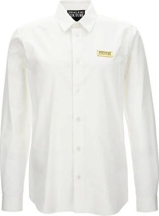Versace Jeans Couture Shirt - Heren - Casual Overhemden - Wit - XL - Denim - Overhemden
