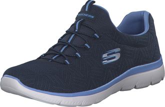 Skechers Womens Summits Artistry Chic Sneaker, Navy Mesh Blue Trim, 6.5 UK