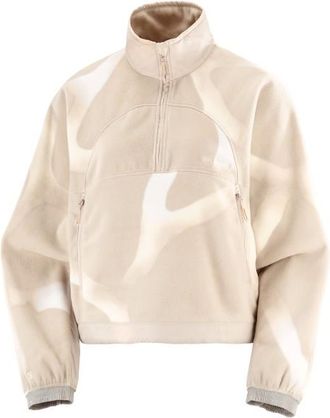 Salomon Chroma Fleece Crop Half Zip Fleecepullover f&uuml;r Damen | beige
