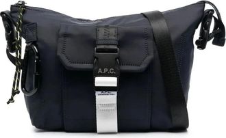 A.P.C. A.p.c., Tassen, Heren, Blauw, ONE Size, Nylon, Besace Trek