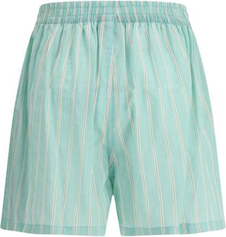 Balenciaga Gestreepte shorts met elastische tailleband - Groen