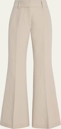Gabriela Hearst Rhein Wool Crepe Seamed Flare Pants