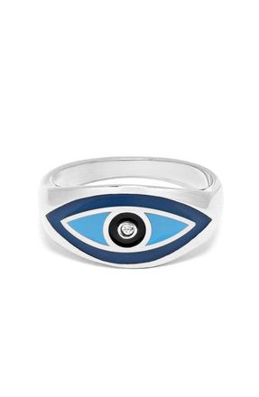 Nialaya Evil Eye Ring in Silver at Nordstrom, Size 10