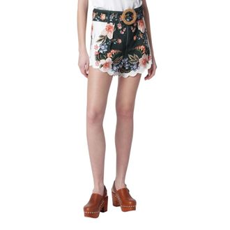Farm Rio FARM Rio, Short Shorts, female, Multicolor, Size: W25 Berry Garden Twill Shorts