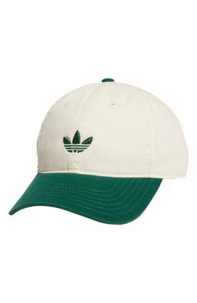 adidas Trefoil Adjustable 6-Panel Baseball Cap in Warm Vanilla Yellow/Green at Nordstrom