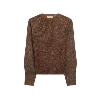 Momoni Truien & Vesten, Dames, Bruin, M, Round-neck Truien