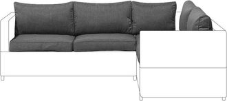 Beliani Conjunto De Fundas De Cojines Para Exterior De Tela Gris Avola