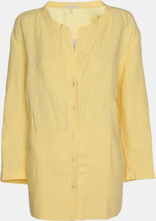 Eileen Fisher Yellow Organic Linen Shirt
