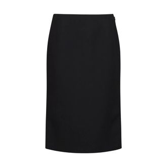 Fendi Rokken - Dames - Midirokken - Zwart - S - Wol - Rokken