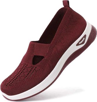 Generic Womens Summer Mesh Slip-On Sneakers, Round Toe Glitter Breathable Casual Shoes, Anti-Slip Comfort Walking Shoes, Lightweight Fashion Easy-On Flats