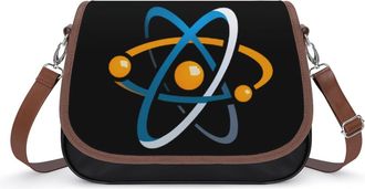 Generic Atom Science Small Womens Crossbody Bags Shoulder Handbag with Adjustable Strap for Travel