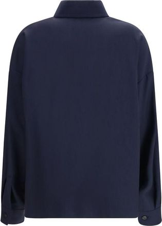 Max Mara Womens Blue Wool Oves Aries Jacket Clothing