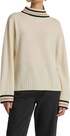 Nation Ltd Tommie Mock Neck Sweater In Snowflake
