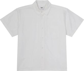 Obey Wire SS Shirt - Heren - Korte mouwen Overhemden - Wit - S - Katoen - Overhemden