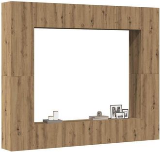 vidaXL Vidaxl - Mueble Para Tv De Pared Madera Contrachapada Artesanal 8 Piezas